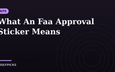 What An Faa Approval Sticker Means