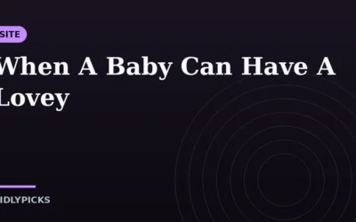 When A Baby Can Have A Lovey