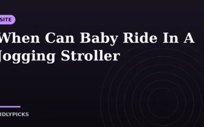 When Can Baby Ride In A Jogging Stroller