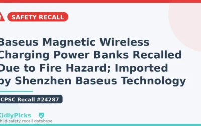 Baseus Magnetic Wireless Charging Power Banks Recalled Due to Fire Hazard; Imported by Shenzhen Baseus Technology