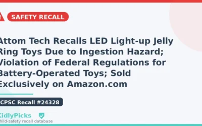 Attom Tech Recalls LED Light-up Jelly Ring Toys Due to Ingestion Hazard; Violation of Federal Regulations for Battery-Operated Toys; Sold Exclusively on Amazon.com